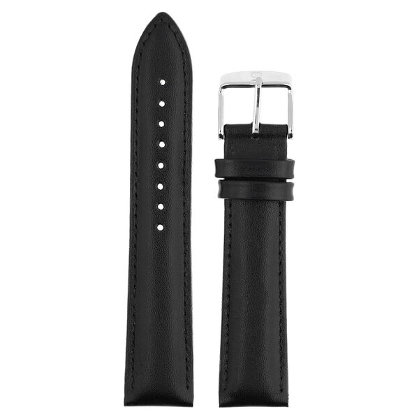 20 mm Black Genuine Leather Straps for Men - image number 0