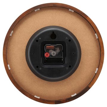 Titan Wooden Wall Clock Brown Dial with Silent Sweep - 30 cm x 30 cm (Medium)