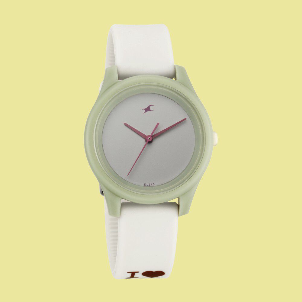 Fastrack grey dial silicone strap watch best sale
