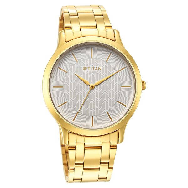 Titan Karishma Radiance White Dial Analog Stainless Steel Strap Watch for Men - image number 0