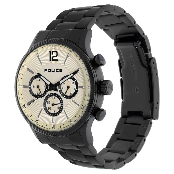Police Quartz Multifunction Beige Dial Stainless Steel Strap Watch for Men - image number 2