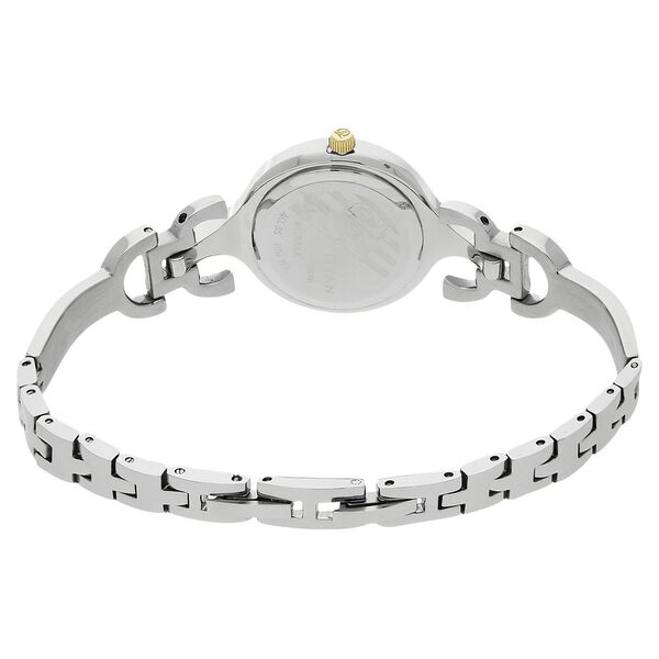 Titan Quartz Analog Silver Dial Stainless Steel Strap Watch for Women - image number 3
