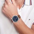 Tommy Hilfiger Quartz Analog with Date Blue dial Leather Strap Watch for Men - image number 3