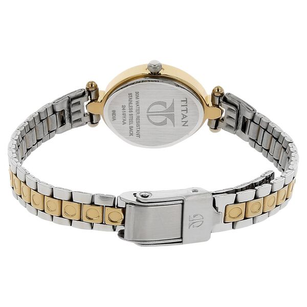 Titan Quartz Analog Silver Dial Stainless Steel Strap Watch for Women - image number 3