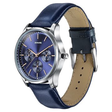 Sonata Men's Work Wear navy dial Watch - Premium Multifunction design for everyday style