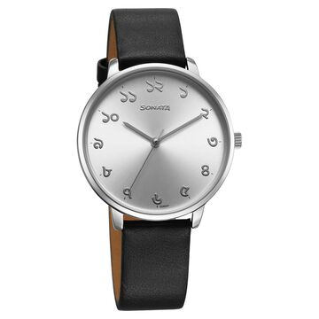 Sonata Regional Edition Bengal Quartz Analog Silver Dial Leather Strap Watch For Women
