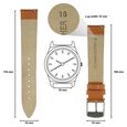 22 mm Tan Genuine Leather Strap for Men - image number 1