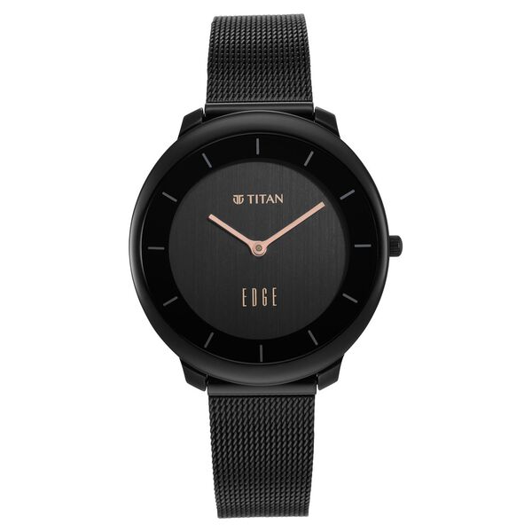 Titan Edge Black Dial Analog Stainless Steel Strap Watch for Women - image number 1