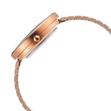 Fastrack Vyb Mirage Quartz Analog Rose Gold Dial Stainless Steel Strap Watch for Girls