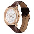Titan Regalia Arc Analog with Day Date Second Subdial and Silver Dial Brown Leather Strap Watch for Men - image number 4