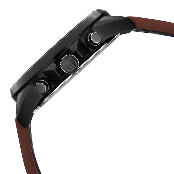 Titan Octane Cred Analog with Black Dial Brown Leather Strap Watch for Men - image number 3