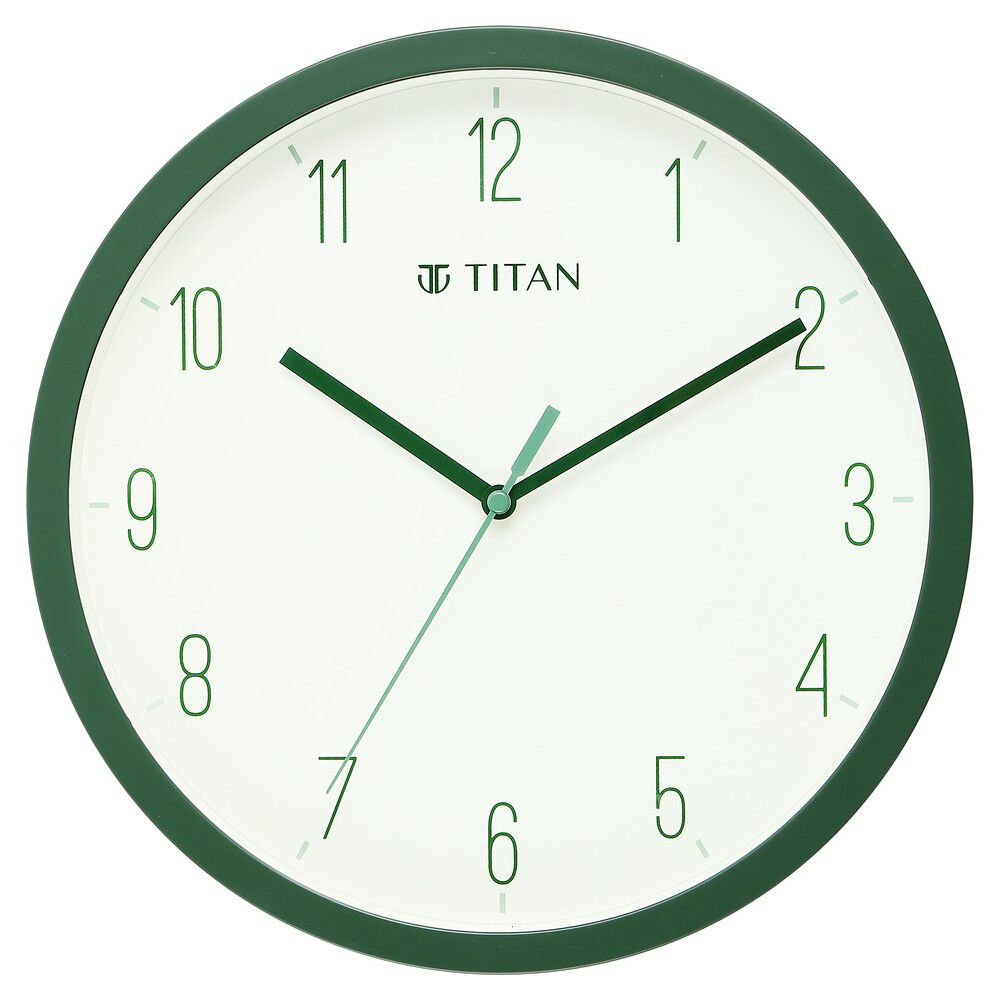 Buy Online Titan Contemporary Colours Wall Clock Green 32 cm x 32 cm Medium w0073pa05 Titan