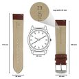 20 mm Brown Genuine Leather Strap for Men - image number 1
