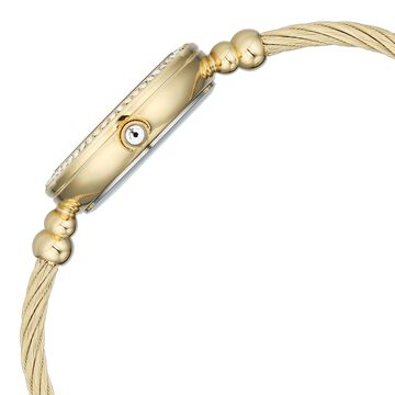 Titan Raga Spotlight Quartz Analog White Dial Golden Metal Strap Watch For Women