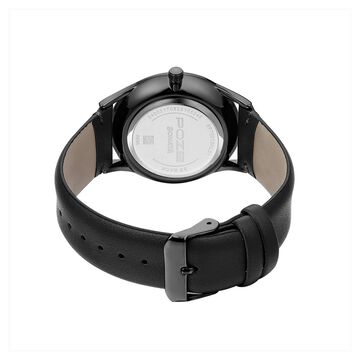 Poze by Sonata Quartz Analog Black Dial PU Leather Strap Watch for Men