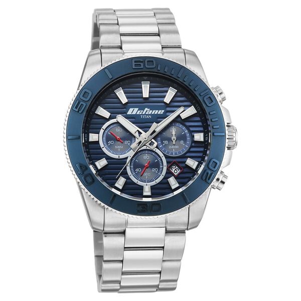 Octane Fashion Accendo Chronograph with Knurled Bezel & Lume Hands for Men - image number 2