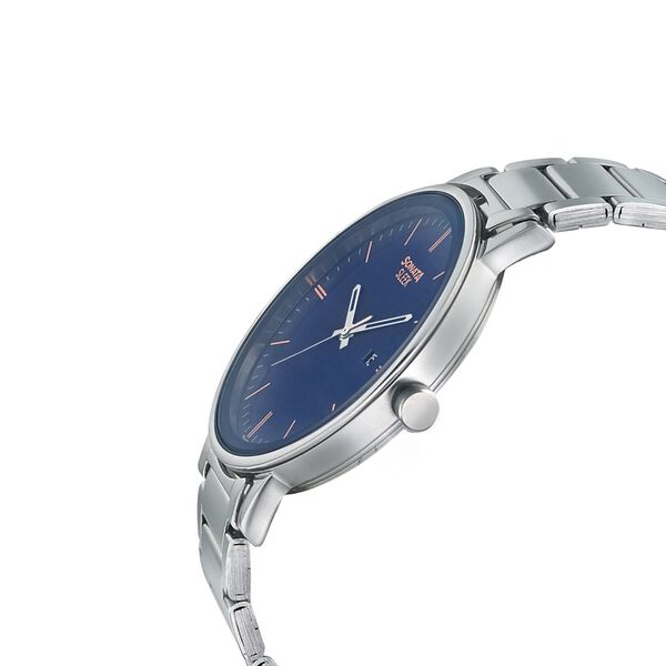 Sonata Quartz Analog Blue Dial Stainless Steel Strap Watch for Men - image number 2