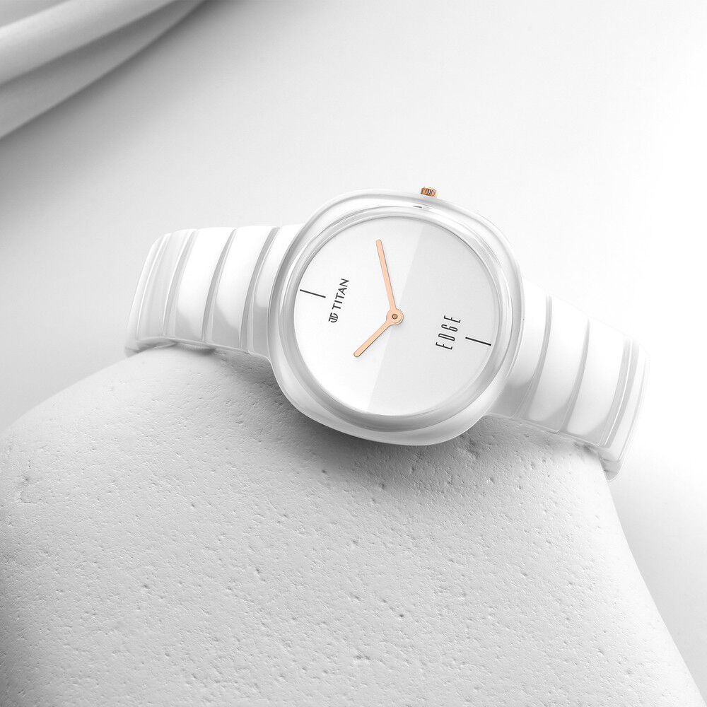 Titan white ceramic shop watch