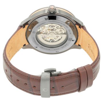 Titan Maritime Black Dial Automatic Leather Strap Watch for Men