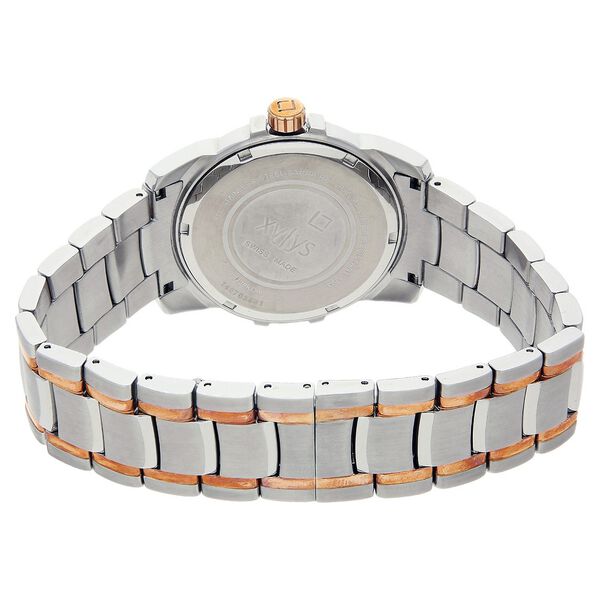 Xylys Swiss Analog with Date Two Toned Stainless Steel Strap and Black Dial Watch For Men - image number 3