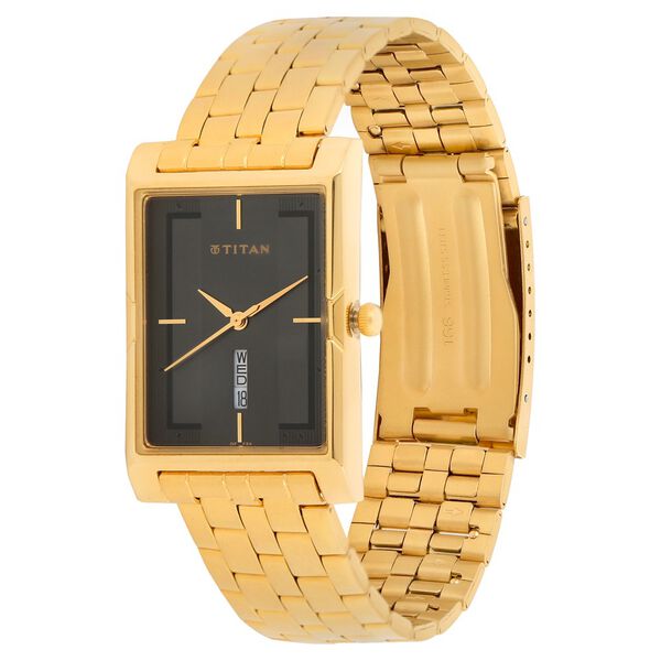 Titan Analog with Day and Date Anthracite Dial Stainless Steel Strap watch for Men - image number 1