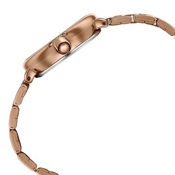 Poze By Sonata Quartz Analog Pink Dial Rose Gold Metal Strap Watch For Women