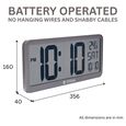 Titan Premium Digital Clock - Digital LCD Panel Battery Operated No Wires Modern Minimalist Design Decorative Wall Decor - image number 2
