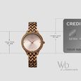 Vyb Spotlight By Fastrack Quartz Analog Rose Gold Dial Brown Metal Strap Watch For Girls - image number 3
