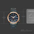 Octane Velocity Sporty Blue Dial Round Blue And Rose Gold Steel Watch For Men - image number 3