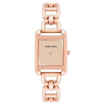 Anne Klein Quartz Analog Rose Gold Dial Rose Gold Metal Strap Watch For Women