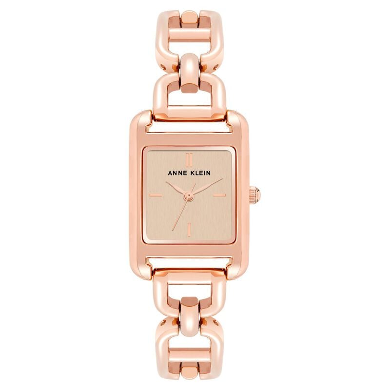 Anne Klein Quartz Analog Rose Gold Dial Rose Gold Metal Strap Watch For Women