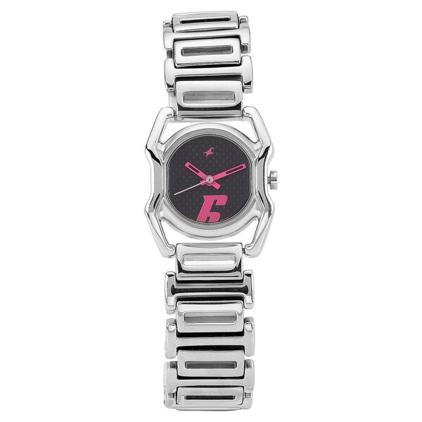 Fastrack Quartz Analog Black Dial Metal Strap Watch for Girls - image number 0