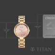 Titan Purple Superheads Quartz Analog Rose Gold Dial Rose Gold Stainless Steel Strap Watch For Women - image number 3