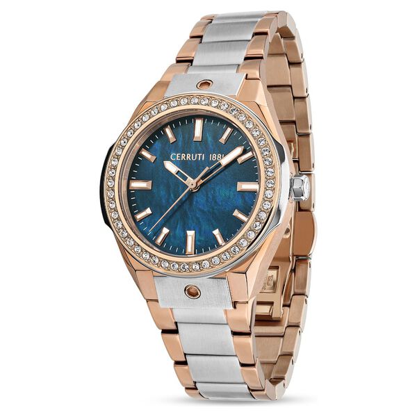 Cerruti 1881 Quartz Analog Blue Dial Stainless Steel Strap Watch for Women - image number 1
