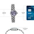 Poze Poze Quartz Analog Purple Dial Silver Metal Strap Watch For Women - image number 3