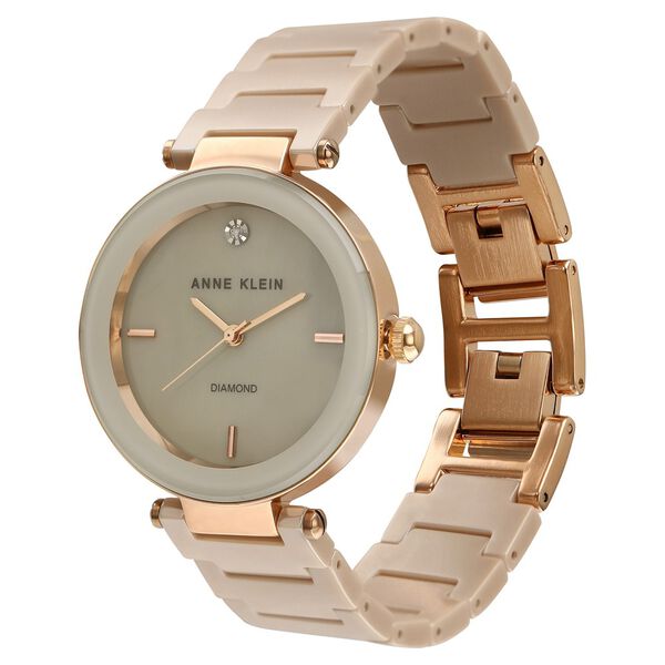 Anne Klein Quartz Analog Off White Dial Ceramic Strap Watch for Women - image number 2