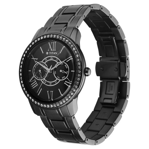 Titan Royale Quartz Multifunction Marble Dial Stainless Steel Strap Watch for Men - image number 2