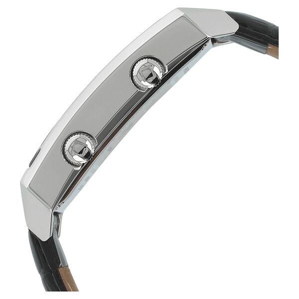 Xylys Swiss Analog Black Leather Strap and Silver Dial Watch For Men - image number 2