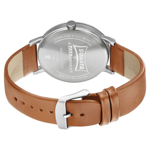 Sonata Quartz Analog with Date Leather Strap Watch for Men - image number 3