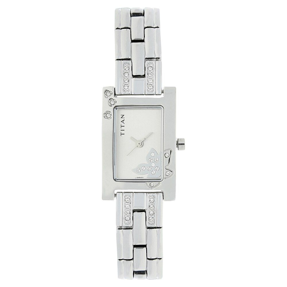 Buy Online Titan Raga Silver Dial Women Watch With Metal Strap