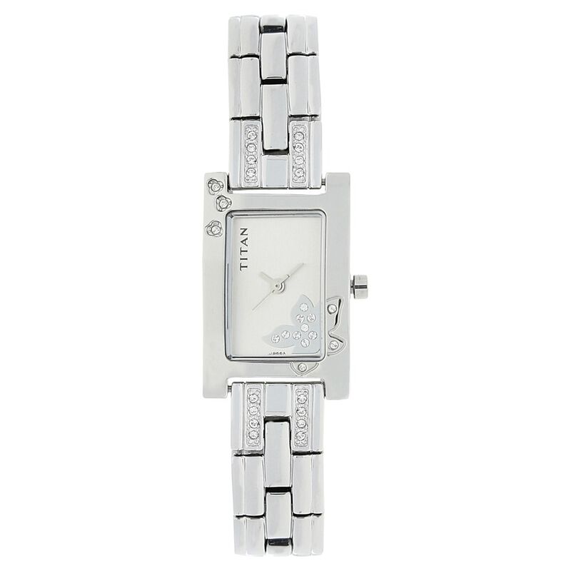 Titan Raga Silver Dial Analog Metal Strap Watch for Women