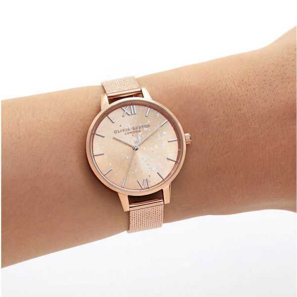 Olivia Burton Quartz Analog Rose Gold Dial Stainless Steel Strap Watch for Women - image number 5
