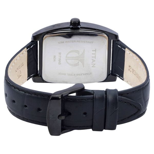 Titan Quartz Analog with Date Silver Dial Leather Strap Watch for Men - image number 2