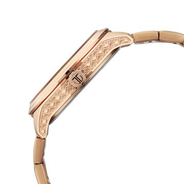 Titan Regalia Opulent Offset Second Hand Rose Gold Dial And Strap Watch For Men