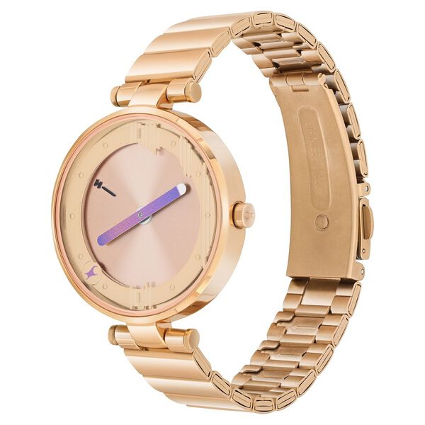 Fastrack MetaWe Quartz Analog Rose Gold Dial Stainless Steel Strap Watch For Girls - image number 2