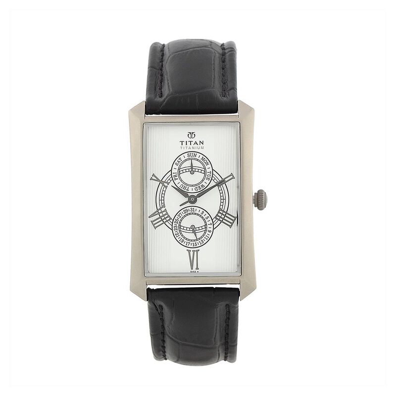 Titan Quartz Analog White Dial Watch for Men