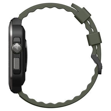Fastrack Active Pro with 4.69 cm AMOLED Display and AOD, Functional Crown, BT Calling Rugged Smartwatch with Green Strap