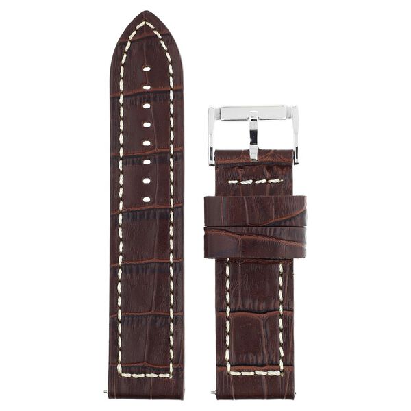 24 mm Brown Genuine Leather Straps for Men - image number 0