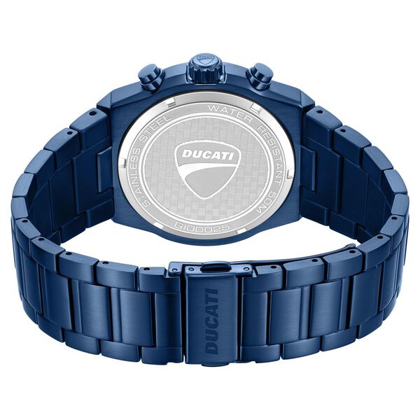 Ducati Quartz Chronograph Black Dial Blue Stainless Steel Strap Watch For Men - image number 2