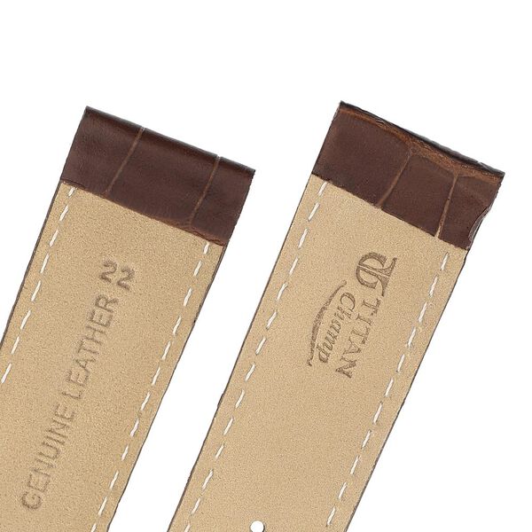 22 mm Brown Genuine Leather Straps for Men - image number 4